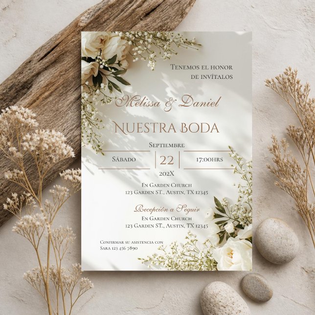 Invitación de boda española boho (Subido por el creador)