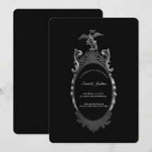 Invitación de Boda Espejo Vintage Gótic Whimsigoth