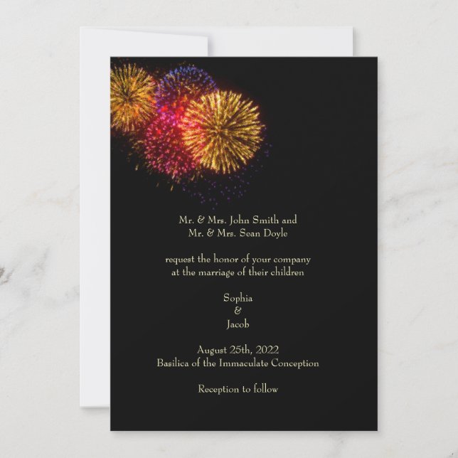 Invitación de boda espumosa (Anverso)