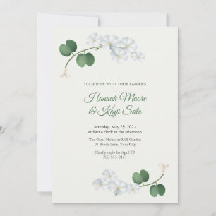 Invitación de boda Esquina de Flor de Esqueleto