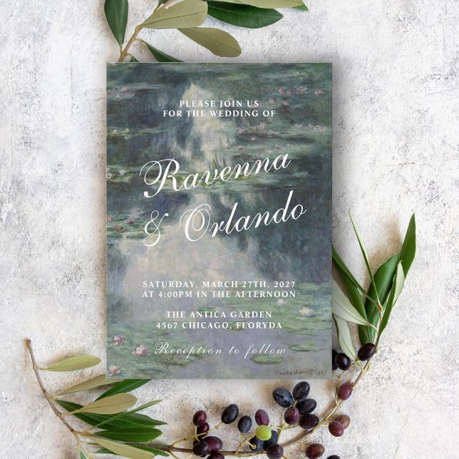 Invitación de Boda Estanque con Nenúfares de Claud (Subido por el creador)