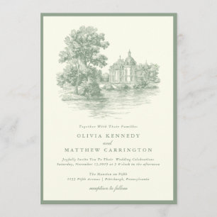 Invitación de boda estética de dinero antiguo de m