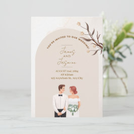 Invitación de boda estética y elegante