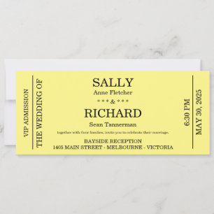 Invitación de Boda (Estilo Boleto de Concierto)
