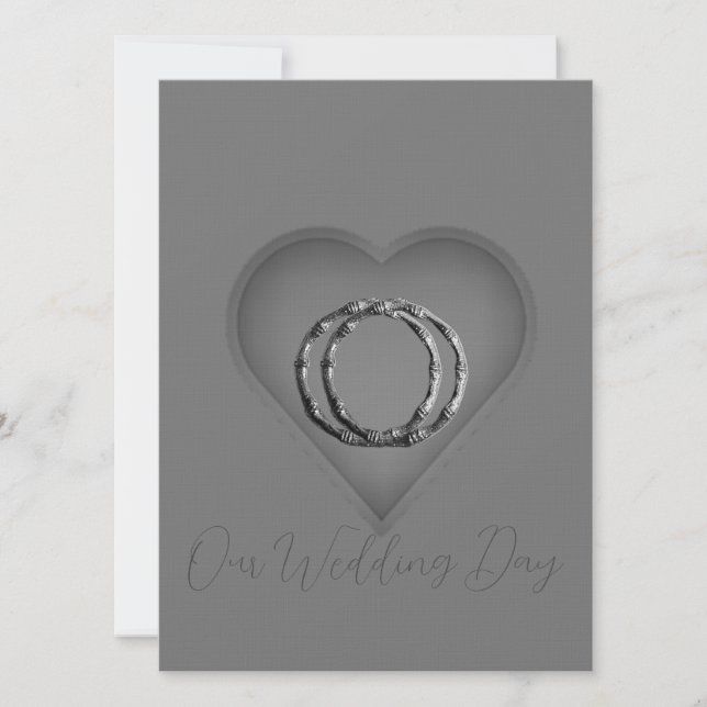 INVITACIÓN DE BODA ESTILO DE DISEÑO Y ARTE DE tarj (Anverso)