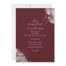 Invitación de boda Estrella Celestial Borgoña