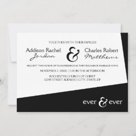 Invitación de boda Ever & Ever Black Angle