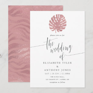 Invitación de boda exótica geométrica tribal afric