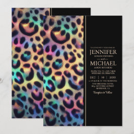 Invitación de boda exótica y elegante todo en uno