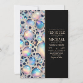 Invitación de boda exótica y elegante todo en uno