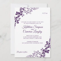 Invitación de boda Exquisite Vines - Ciruela / Mor