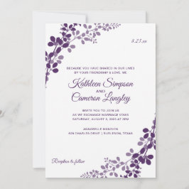 Invitación de boda Exquisite Vines - Ciruela / Mor