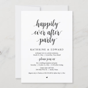 Invitación de Boda, Fiesta de Feliz para Siempre