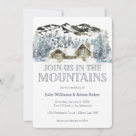 Invitación de Boda/fiesta de las montañas invernal