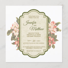 Invitación de Boda Flor de Manzano Vintage