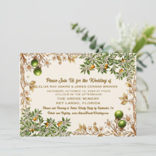 Invitación de Boda Flor de Naranjo de Florida