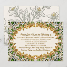 Invitación de boda Flor de Naranjo de Florida