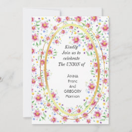 Invitación de boda floral