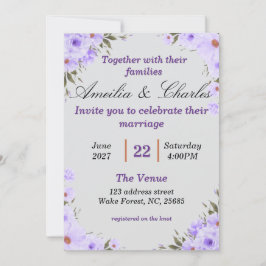invitación de boda floral