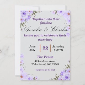 invitación de boda floral