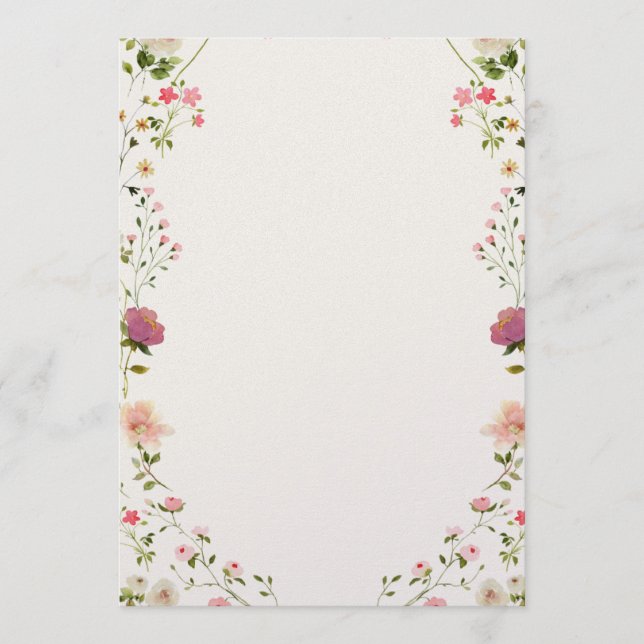 Invitación de Boda Floral (Anverso)