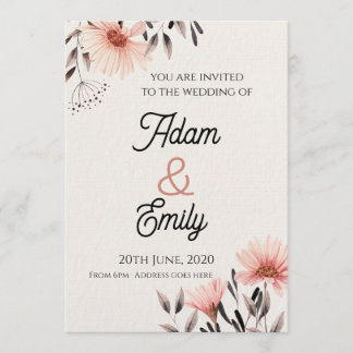 Invitación de Boda Floral