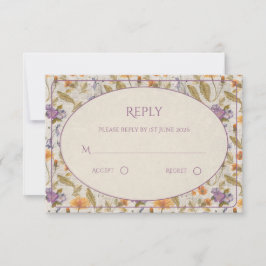 Invitación de boda floral acuarela