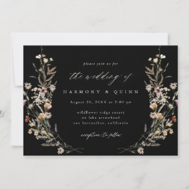 Invitación de boda floral acuarela