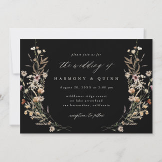 Invitación de boda floral acuarela