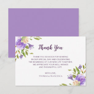 Invitación de boda floral acuarela lila