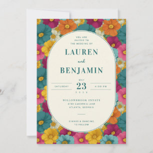 Invitación de Boda Floral Alegre