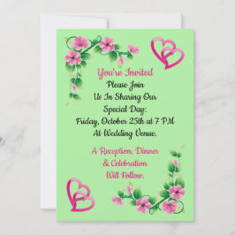 Invitación de Boda Floral Aloha