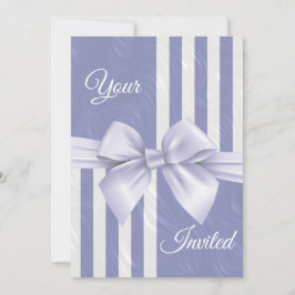 Invitación de boda floral azul elegante pervinca