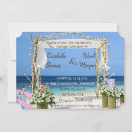 Invitación de Boda Floral Beach Arbor