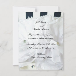 Invitación de boda floral blanca romántica