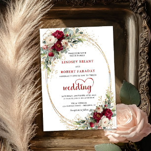 Invitación de boda floral bohemio rústico de Borgo