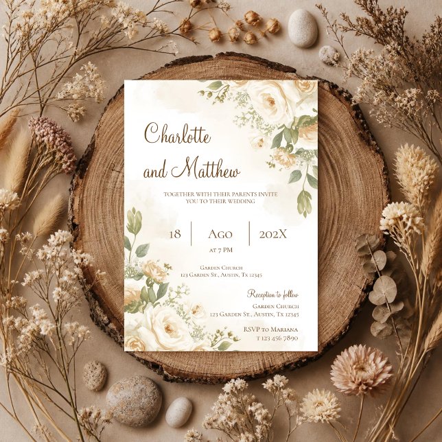 Invitación de boda floral boho (Subido por el creador)
