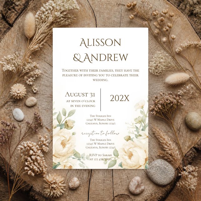 Invitación de boda floral boho (Subido por el creador)