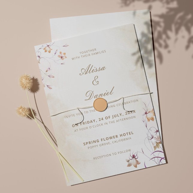 Invitación de boda floral boho (Subido por el creador)