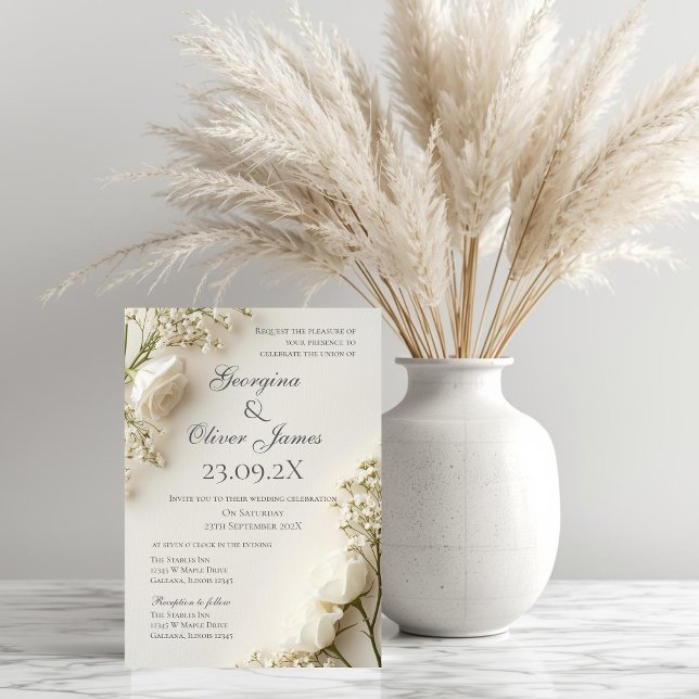 Invitación de boda floral boho elegante (Subido por el creador)
