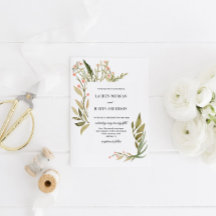 Invitación de Boda Floral Bosque Mágico