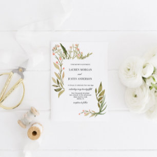 Invitación de Boda Floral Bosque Mágico