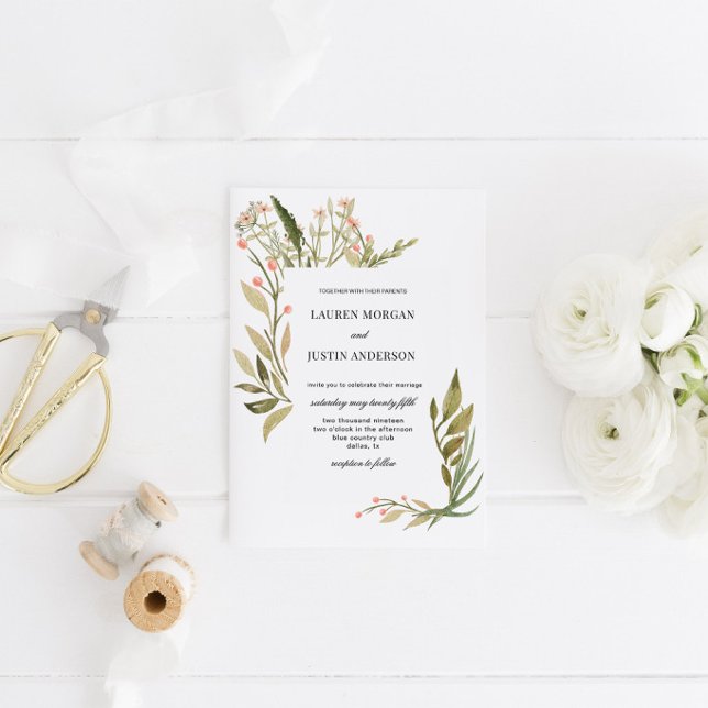 Invitación de Boda Floral Bosque Mágico (Subido por el creador)