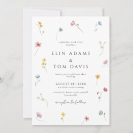 Invitación de boda floral botánica de flor silvest