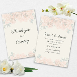 Invitación de Boda Floral Clásica