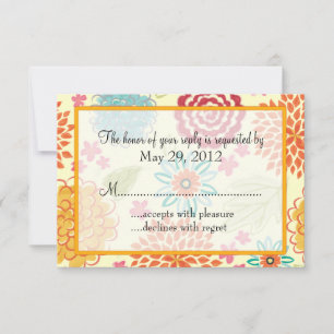Invitación de boda floral con acuarela