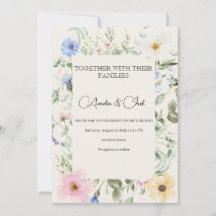 Invitación de Boda Floral con Acuarela Elegante
