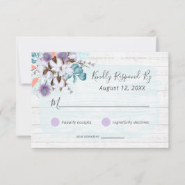 Invitación de Boda Floral de Algodón del Sur con R