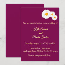 Invitación de boda floral de arándano