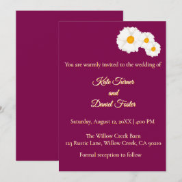Invitación de boda floral de arándano